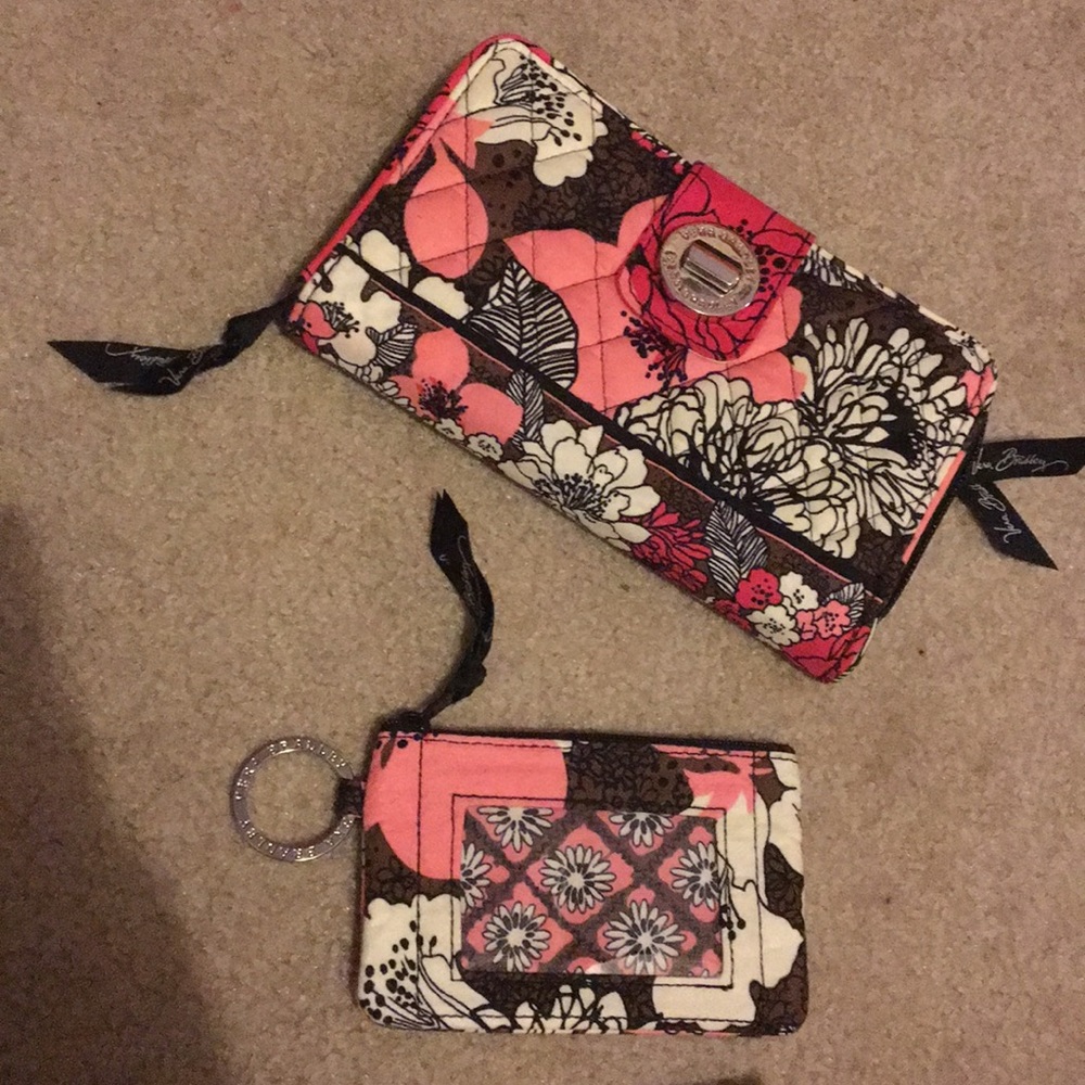 Vera Bradley zip wallet and large wallet